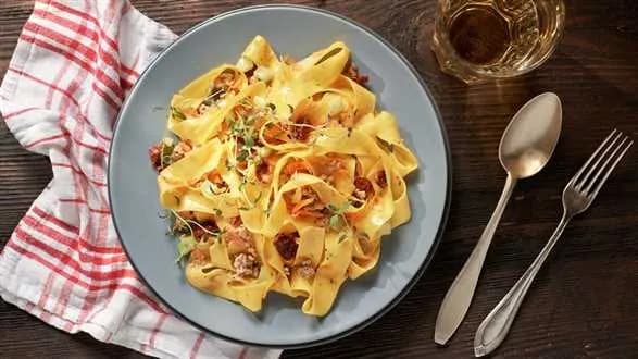 Pappardelle ragout bianco według Karola Okrasy