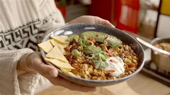 Chili sin carne con tofu