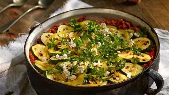 Zapiekanka z kaszy gryczanej i cukinii