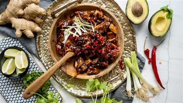 Jackfruit w sosie teriyaki